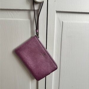 Coach Elegant Purple Wristlet Clutch